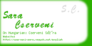 sara cserveni business card